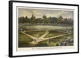 Grand Match for the Championship at the Elysian Fields Hoboken New Jersey-Currier & Ives-Framed Photographic Print