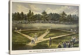 Grand Match for the Championship at the Elysian Fields Hoboken New Jersey-Currier & Ives-Stretched Canvas