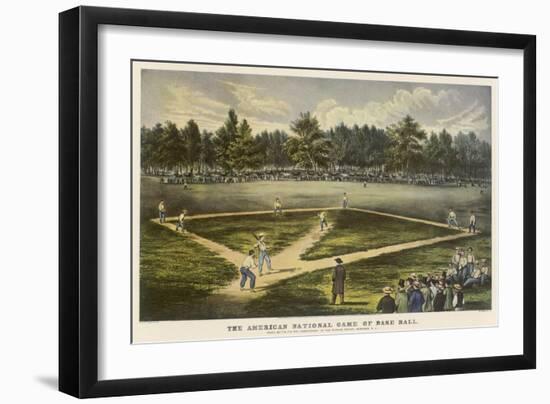 Grand Match for the Championship at the Elysian Fields Hoboken New Jersey-Currier & Ives-Framed Photographic Print