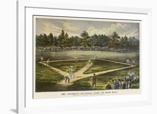 Grand Match for the Championship at the Elysian Fields Hoboken New Jersey-Currier & Ives-Framed Photographic Print