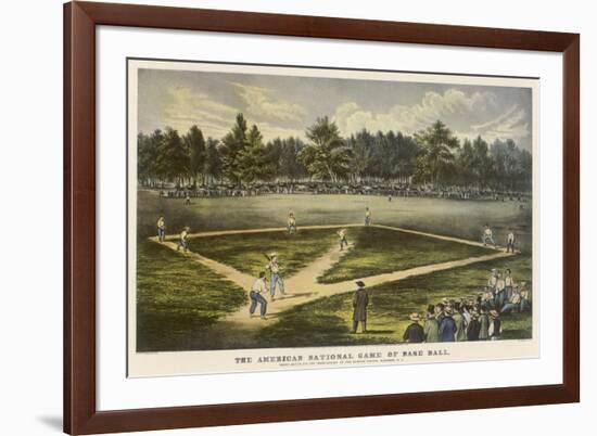 Grand Match for the Championship at the Elysian Fields Hoboken New Jersey-Currier & Ives-Framed Photographic Print