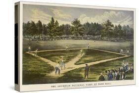 Grand Match for the Championship at the Elysian Fields Hoboken New Jersey-Currier & Ives-Stretched Canvas