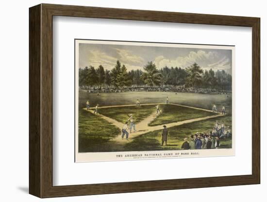 Grand Match for the Championship at the Elysian Fields Hoboken New Jersey-Currier & Ives-Framed Photographic Print