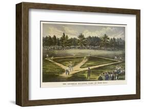 Grand Match for the Championship at the Elysian Fields Hoboken New Jersey-Currier & Ives-Framed Photographic Print