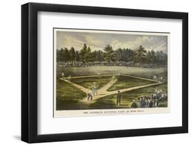 Grand Match for the Championship at the Elysian Fields Hoboken New Jersey-Currier & Ives-Framed Photographic Print