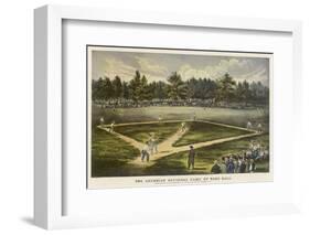 Grand Match for the Championship at the Elysian Fields Hoboken New Jersey-Currier & Ives-Framed Photographic Print