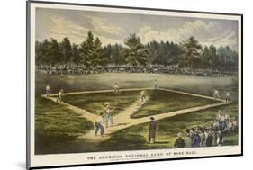 Grand Match for the Championship at the Elysian Fields Hoboken New Jersey-Currier & Ives-Mounted Photographic Print