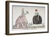 Grand Mere and Petite fille An older woman and young girl-Georges Barbier-Framed Giclee Print