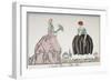 Grand Mere and Petite fille An older woman and young girl-Georges Barbier-Framed Giclee Print