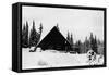 Grand Mesa, Colorado - Alexander Lake Lodge-Lantern Press-Framed Stretched Canvas