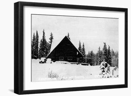 Grand Mesa, Colorado - Alexander Lake Lodge-Lantern Press-Framed Art Print