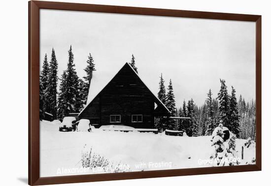 Grand Mesa, Colorado - Alexander Lake Lodge-Lantern Press-Framed Art Print