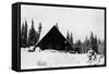 Grand Mesa, Colorado - Alexander Lake Lodge-Lantern Press-Framed Stretched Canvas