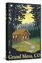 Grand Mesa, Colorado - Cabin Scene, c.2009-Lantern Press-Stretched Canvas