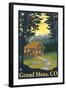 Grand Mesa, Colorado - Cabin Scene, c.2009-Lantern Press-Framed Art Print