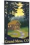 Grand Mesa, Colorado - Cabin Scene, c.2009-Lantern Press-Mounted Art Print