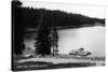 Grand Mesa, Colorado, View of Ward Lake, Canoe Leaving Dock-Lantern Press-Stretched Canvas