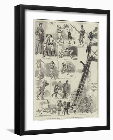 Grand Military Assault at Arms at the Royal Albert Hall, for the Benefit of the Egyptian War Fund-Alfred Courbould-Framed Giclee Print