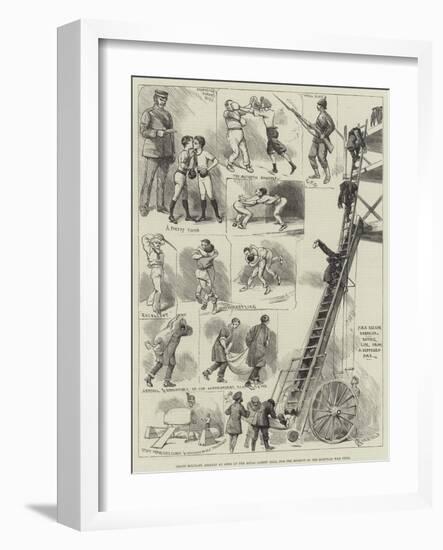 Grand Military Assault at Arms at the Royal Albert Hall, for the Benefit of the Egyptian War Fund-Alfred Courbould-Framed Giclee Print