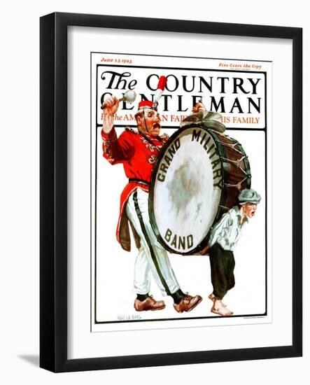 "Grand Military Band," Country Gentleman Cover, June 23, 1923-Angus MacDonall-Framed Giclee Print