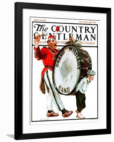 "Grand Military Band," Country Gentleman Cover, June 23, 1923-Angus MacDonall-Framed Giclee Print