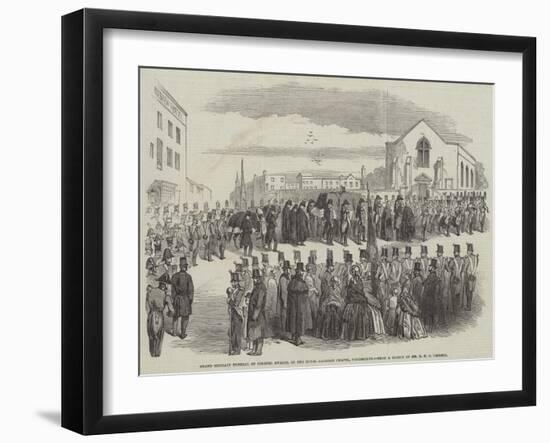 Grand Military Funeral of Colonel Swales, at the Royal Garrison Chapel, Portsmouth-null-Framed Giclee Print