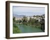 Grand Mosque (Karadjoz Beg) and River Neretya, Mostar, Bosnia Herzegovina-Michael Short-Framed Photographic Print