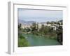 Grand Mosque (Karadjoz Beg) and River Neretya, Mostar, Bosnia Herzegovina-Michael Short-Framed Photographic Print