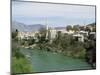 Grand Mosque (Karadjoz Beg) and River Neretya, Mostar, Bosnia Herzegovina-Michael Short-Mounted Photographic Print