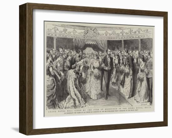 Grand Naval Ball Given by the Duke of Edinburgh in the Opera House-Godefroy Durand-Framed Giclee Print