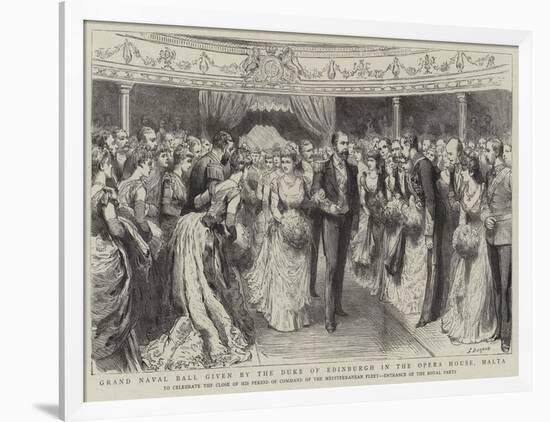 Grand Naval Ball Given by the Duke of Edinburgh in the Opera House-Godefroy Durand-Framed Giclee Print