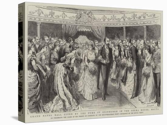 Grand Naval Ball Given by the Duke of Edinburgh in the Opera House-Godefroy Durand-Stretched Canvas