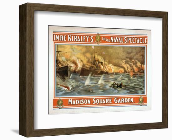 Grand Naval Spectacle Madison Square Garden Poster-Lantern Press-Framed Art Print