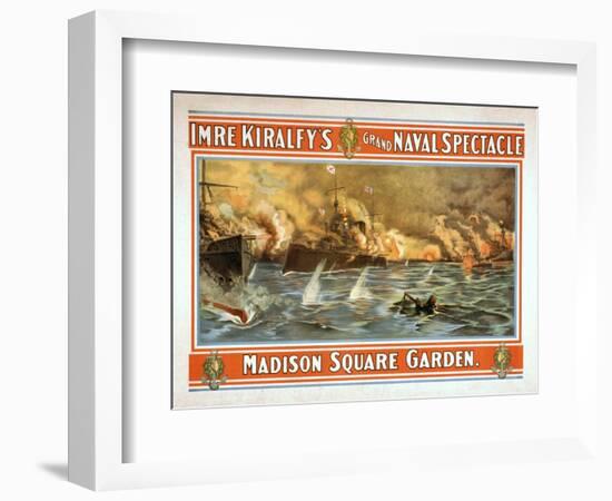 Grand Naval Spectacle Madison Square Garden Poster-Lantern Press-Framed Art Print