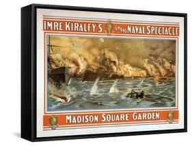 Grand Naval Spectacle Madison Square Garden Poster-Lantern Press-Framed Stretched Canvas