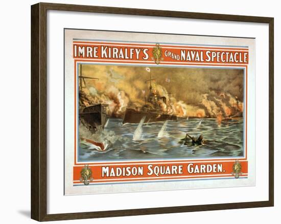 Grand Naval Spectacle Madison Square Garden Poster-Lantern Press-Framed Art Print