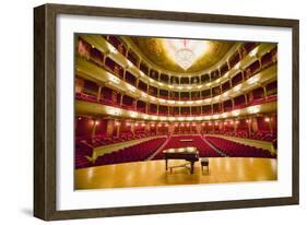 "Grand Old Lady of Broad Street," a 1857 built Opera stage with Grand Piano at the Opera Company...-null-Framed Photographic Print