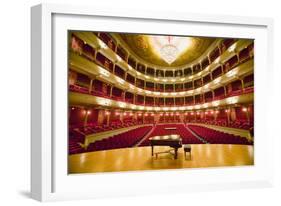 "Grand Old Lady of Broad Street," a 1857 built Opera stage with Grand Piano at the Opera Company...-null-Framed Photographic Print