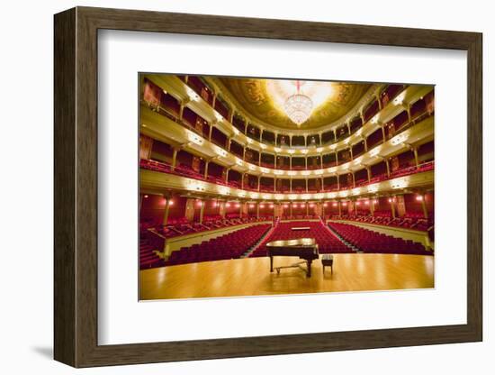 "Grand Old Lady of Broad Street," a 1857 built Opera stage with Grand Piano at the Opera Company...-null-Framed Photographic Print