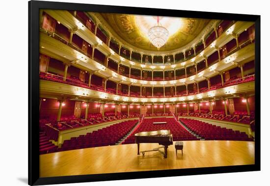 "Grand Old Lady of Broad Street," a 1857 built Opera stage with Grand Piano at the Opera Company...-null-Framed Photographic Print