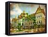 Grand Palace - Bangkok - Retro Styled Picture-Maugli-l-Framed Stretched Canvas