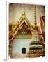 Grand Palace - Bangkok - Retro Styled Picture-Maugli-l-Framed Art Print