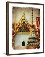 Grand Palace - Bangkok - Retro Styled Picture-Maugli-l-Framed Art Print