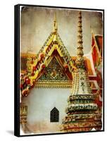 Grand Palace - Bangkok - Retro Styled Picture-Maugli-l-Framed Stretched Canvas