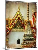 Grand Palace - Bangkok - Retro Styled Picture-Maugli-l-Mounted Art Print