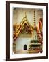 Grand Palace - Bangkok - Retro Styled Picture-Maugli-l-Framed Art Print