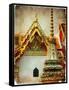 Grand Palace - Bangkok - Retro Styled Picture-Maugli-l-Framed Stretched Canvas