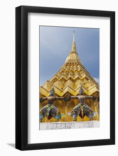 Grand Palace Complex, Wat Phra Kaew Temple (Temple of the Emerald Buddha), Demon Guardians and a Go-Massimo Borchi-Framed Photographic Print