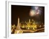 Grand Palace, Fireworks, Night View, Bangkok, Thailand-Steve Vidler-Framed Photographic Print