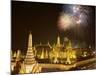 Grand Palace, Fireworks, Night View, Bangkok, Thailand-Steve Vidler-Mounted Photographic Print